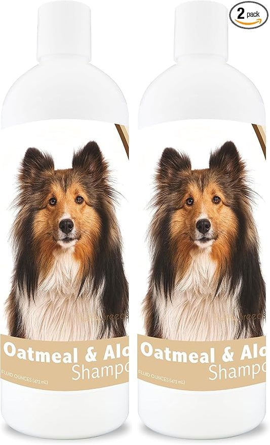 Healthy Breeds Shetland Sheepdog Oatmeal Shampoo with Aloe 16 oz (Pack of 2)