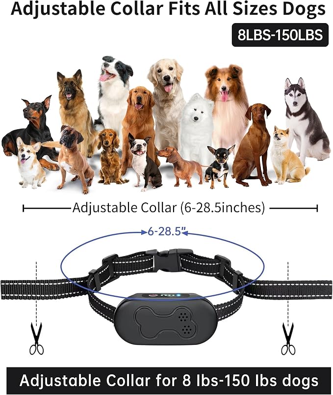 Asrcs Shock Collar for Dogs 2 Dogs (15-120lbs) 2000FT Dog Shock Collar with Remote Control Waterproof Dog Training Collar with Remote 4 Safe Modes Rechargeable Lock Flash Light for All Breeds - Grey