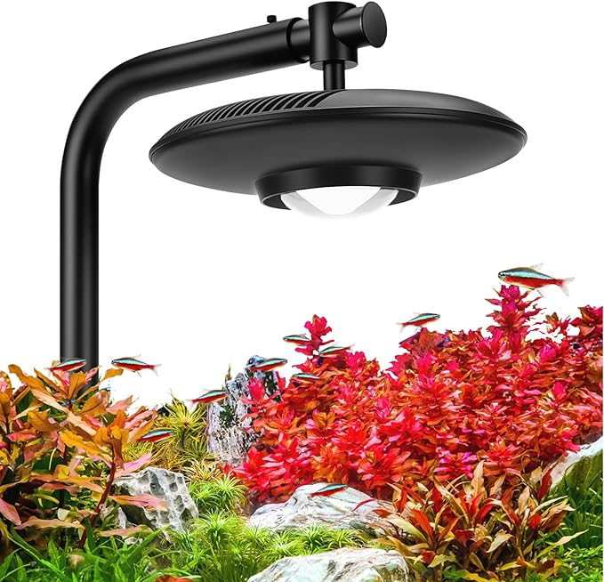 hygger 95W High PAR Aquarium LED Light, 5 Adjustable Brightness Full Spectrum Fish Tank Lamp & Stand Kit Ideal for Aquascaping Planted Tank Fish Display Shrimp Tank Paludarium