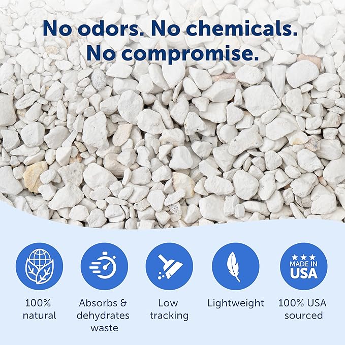 PetSafe ScoopFree Premium Natural Cat Litter, 100% Natural Non-Clumping Cat Litter, 30+ Day Odor Control, No Chemicals, Additives, Dyes or Fragrances, Use with Any Litter Box (8 lb Bag)