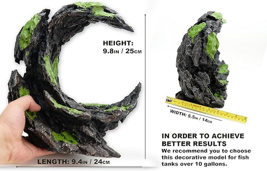 Allcolor Fish Tank Decor Rocks.Aquarium Decoration Model.Easy Superior Aquascape (Moon Valley)
