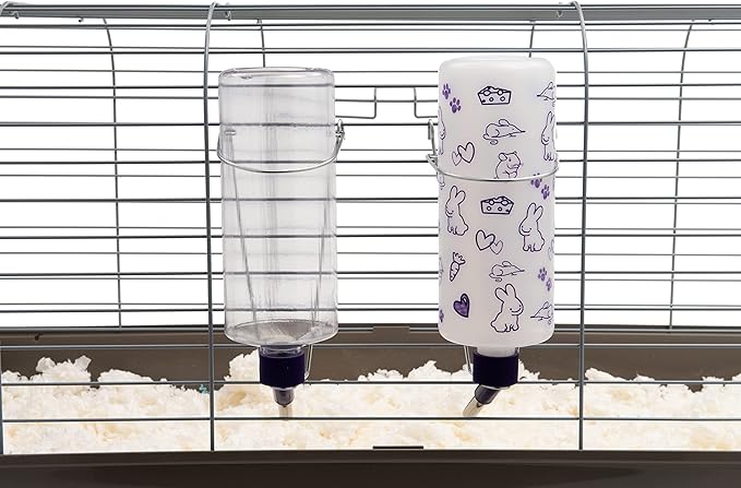 Lixit 32oz Weather Resistant Water Bottles with Heavy Duty Mount for Rabbits and Ferrets (Rabbits Pack of 2)