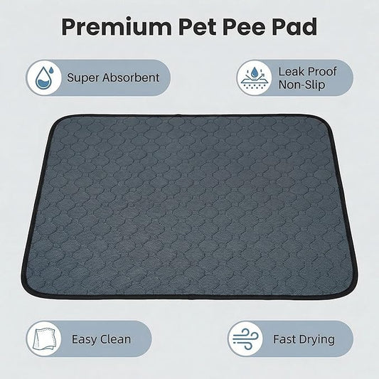 2 Pack Guinea Pig Cage Liners - Washable Guinea Pig Pee Pads, Waterproof Reusable & Anti Slip Guinea Pig Bedding Fast and Super Absorbent Pee Pad for Small Animals Rabbit Hamster Rat