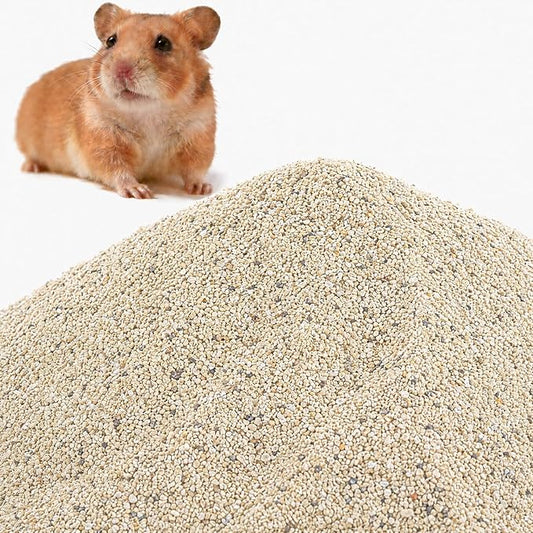 mini&moe Hamster Sand Bath - Ultra Low-Dust with Bluebell Fragrance Release, Scented Deodorizing Small Particle Deep Cleaning Non-Stick Clumping, Multi-Use Bath for Hamster, Gerbils, Chinchillas, Mice