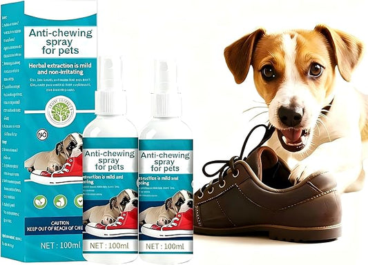 2 Pack Bitter Apple Spray for Dogs, No Chew Spray for Dogs, Natural Training Aid for Dogs & Puppies, Stop from Chewing and Biting on Furniture, Shoes, Plants, Indoor & Outdoor Use