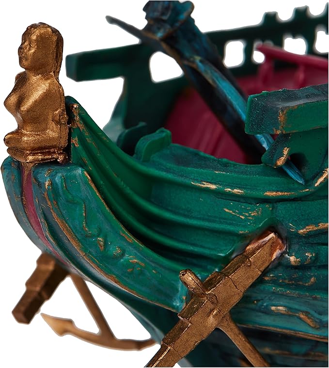Penn-Plax Shipwreck Aquarium Decoration Ornament with Moving Masts, Lifeboat, and Bubble Action