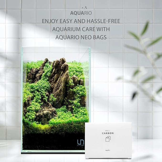 Aquario Neo Carbon - Aquarium Filter Media - Premium Activated Carbon, Improves Water Quality, Stabilizes pH Levels, Perfect for Aquatic Habitats - 8-Count Bags