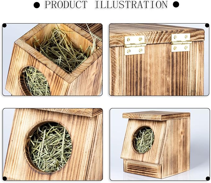 BalterFF Rabbit Hay Feeder Guinea Pig Bunny Stuff Chinchilla Food Dispenser Holder Cages Hay Rack Small Animal Automatic