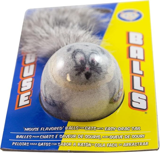 PetSport Mouse Balls - Mouse Ball Toy for Cats & Kittens, Catnip Toys Interactive, Certified Non-Toxic, 100% Natural Catnip Oil, Bell Inside, Won't Wear Down Teeth - 1.5" (Pack of 3)