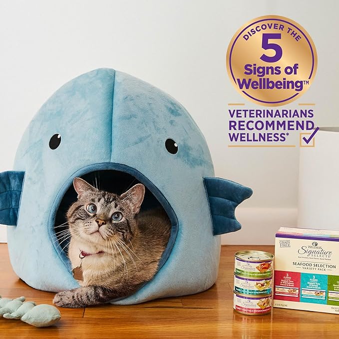 Wellness CORE Signature Selects Flaked Adult Wet Cat Food,Natural,Protein-Rich,Grain Free,2.8 Ounce (Skipjack Tuna & Shrimp),(Pack of 24)