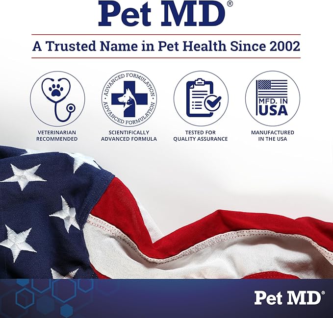 Pet MD Benzoyl Peroxide Shampoo for Dogs and Cats – Helps Relieve Itchy, Oily & Flaky Skin – Deep Cleansing & Deodorizing Formula – Scented – 12oz