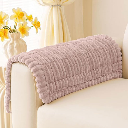 Smiry Couch Cover for Dogs, Non Slip Washable Sofa Protector for Pets, Soft Furniture Cover for Pet, Stylish Sofa Covers, Cozy Protect Against Fur, Dirt & Daily Life (Dusty Pink, 20" x 24", 2 Pack)