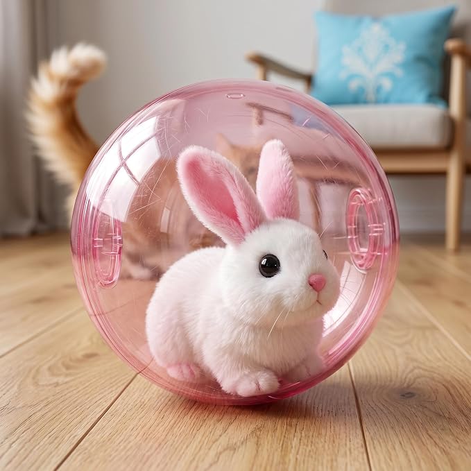 2026 New Self-Rolling Interactive Cat Ball, Realistic Animal Automatic Moving Toy, 360° Spin Chasing Ball for Cats & Dogs(Blue)