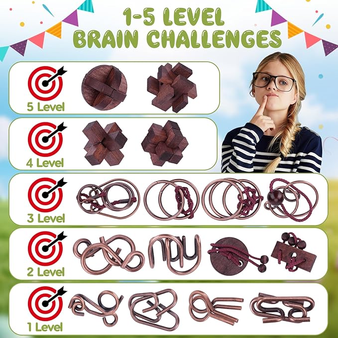 16 Pack Easter Eggs Filled with Brain Teaser Puzzles, Easters Egg Stuffers for Kids Teens Boys Girls, Easter Basket Stuffers for Kids Teens Adults, Eggs Fillers Hunt Game, Classroom Prize Supplies