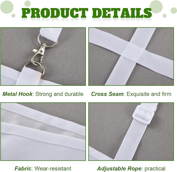 Tessco for you 1 Pcs Box Fan Holder Horse Stall Classic Fan Bag Hanging Web Holder Nylon Box Hay Bag Horse Accessories (White)
