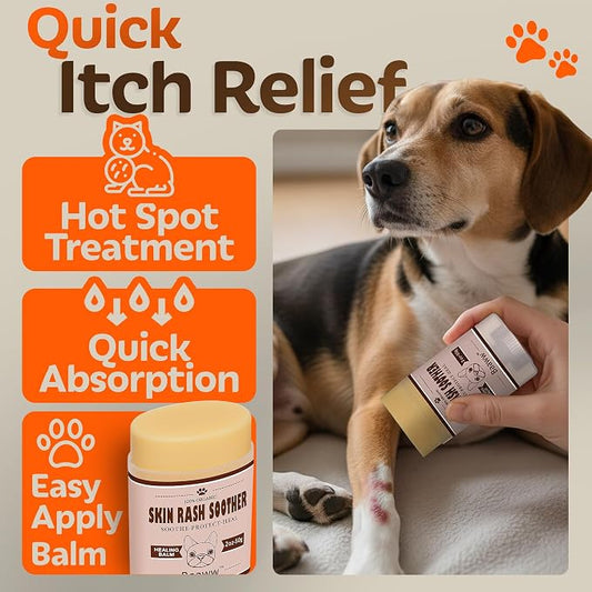 Dog Irritated Skin Relief - Hot Spot Soother Skin Treatment Moisturizer, Anti-Itch & Allergy Dog Lotion, All-Natural Rash Cream for Canines - Soothing Relief for Dry & Itchy Coat - Balm 2 oz | Anti-Itch & Allergy Lotion, All-Natural Rash Cream, Moistur...
