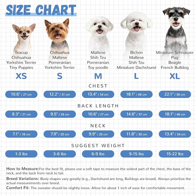 ABRRLO Small Dog Sweaters Cute Bear Dog Cardigans Clothes for Small Medium Dogs Boy Girl Puppy Cat Knitting Cardigan Outfits Dogs Autumn Coats Warm Pet Doggy Clothes Soft Knitwear Apparel (Blue,M)