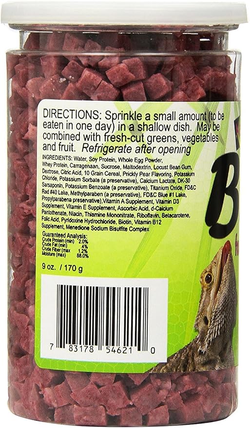 Nature Zone Bearded Dragon Bites Soft Moist Food, 9-Ounce