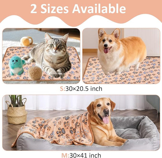 Dog Blankets for Medium Dogs, Cat, Premium Soft Dog Blankets for Small Dog Washable, Puppy Blanket Dogs Essentials for Puppies (1, Brown, 41" x 30")