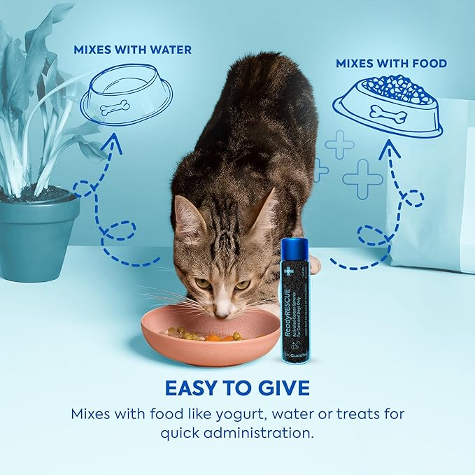 Dr. Cuddles ReadyRESCUE Activated Charcoal Powder for Dogs and Cats - Veterinary Grade Pet Emergency First Aid Toxin Adsorption - Fast Acting Ready to Use Oral Syringe Application - 30 g (Pack of 12)