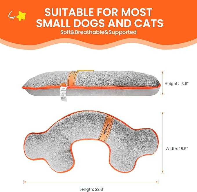HiPetpy Dog Bed Pillow, Soft Dog Pillows for Dogs, Head & Neck Support for Dogs, Kids, Adults,Washable Dog Calming Pillows for Better Sleep for Medium Pet