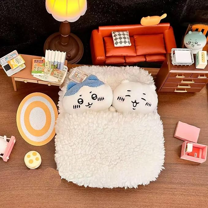 Soft Small Cotton Hamster Bed, Small Animal Cloud Cozy Bed Cozy with Pillow, Cage Decor Photo Toys, Relax Habitat House Accessories, Sleep Pad Rest Nest for Mice, Rat. (White Cloud Bed)