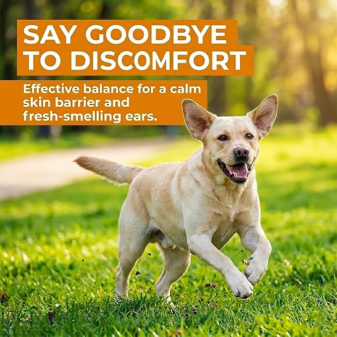 Yeast Infection Treatment for Dogs, Dog Ear Infection Treatment and Anti Yeast Drops, Natural Itch Relief for Skin and Ears, Natural Ingredients Gentle Daily Dogs & Cats Care, 2 Fl Oz