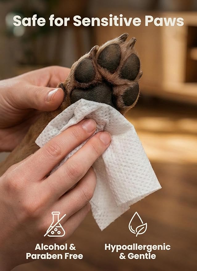 Pogi’s Dog Grooming Wipes – Hypoallergenic Pet Wipes for Paws, Body & Butt – Cleaning & Hydrating, Fragrance Free, 400 Count