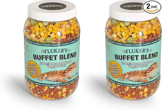 Fluker's Buffet Blend Juvenile Bearded Dragon Diet, Veggie Variety, 5 oz (Pack of 2)