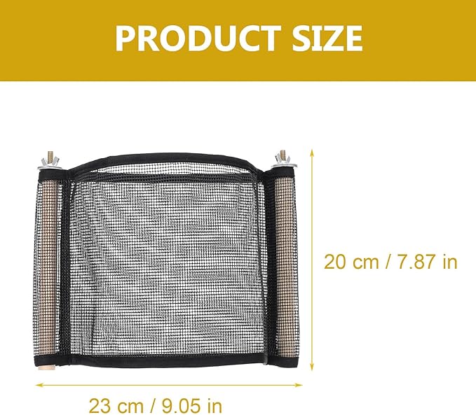 Small Pet Hammock Bed Breathable Nylon Ferret Hanging Hideout Large Size Black Mesh for Hamsters Sugar Gliders Rats Cage Accessory