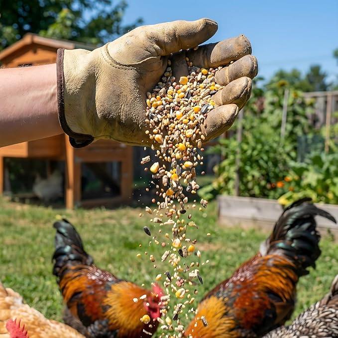 Chicken Scratch Grain for Chickens, Ducks & Turkeys, Natural 3-Grain Scratch Feed Treat, Made in USA, Foraging & Energy Support, 2000 lbs