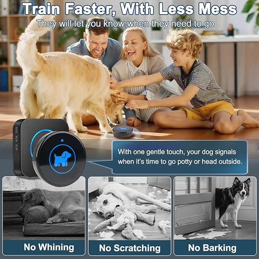 Dog Door Bell 2026 Enhanced Touch, Wireless Doggie Doorbell for Potty Training to Go Outside, IP65 Waterproof, 1000ft Range, 55 Melodies, 5 Modes & Adjustable Volume, 1 Buttons