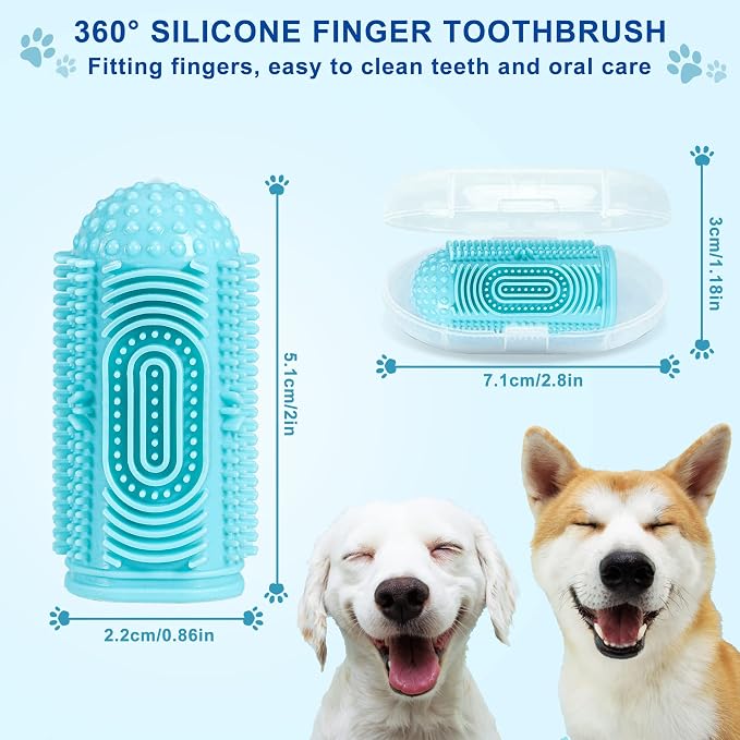 Dog Toothbrush 8 Pack Dog Tooth Brushing Kit Dogs Finger Toothbrush for Teeth Cleaning & Dental Care Cat Toothbrushs Doges Tooth Brush Puppy toothbrushs Pet Toothbrushes Finger Brush
