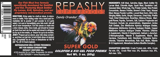 Repashy Super Gold - Goldfish and Koi Gel Food (12 Oz Jar)