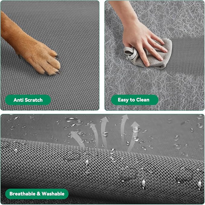 Elevated Dog Bed Raised Outdoor Dog Cot for Extra Large Dogs, Installation Requires No Tools, Frame with Washable Cooling Breathable Mesh Anti-Slip Feet, Indoor Pet Bed, Grey, 53.9 Inches
