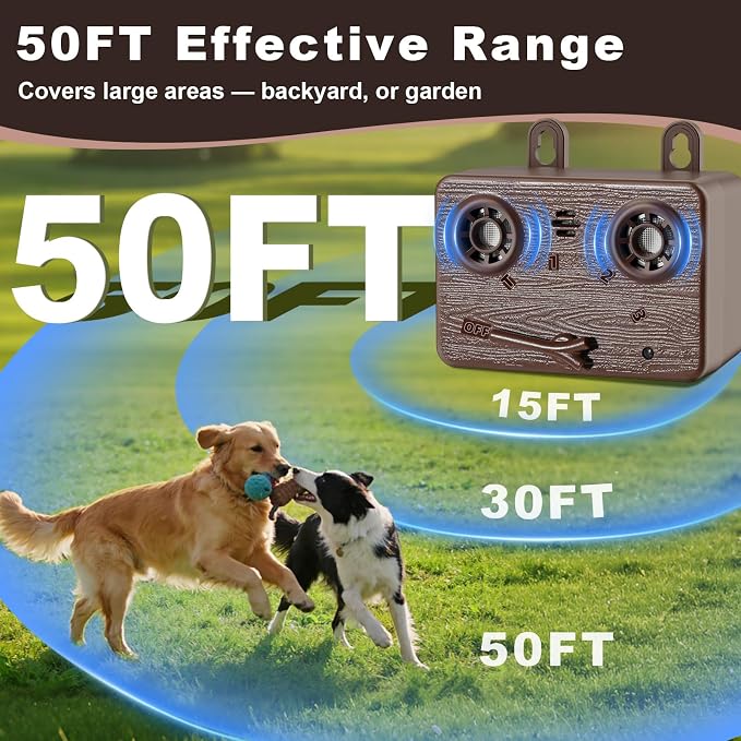 2-Pack Anti Barking Device for Dogs ,Bark Deterrent Device with 3 Frequency Modes & Flashlight, Dog Barking Deterrent Devices for Stopping Barking, Jumping & Bad Behavior, Indoor Outdoor Use(Brown)