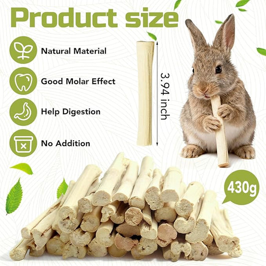 430g Natural Sweet Bamboo Chew Toys Chew Sticks Bamboo Sticks Teething Toy for Rabbit, Bunny, Guinea Pig, Hamster, Chinchilla, Bunny, Rat and Other Small Animals
