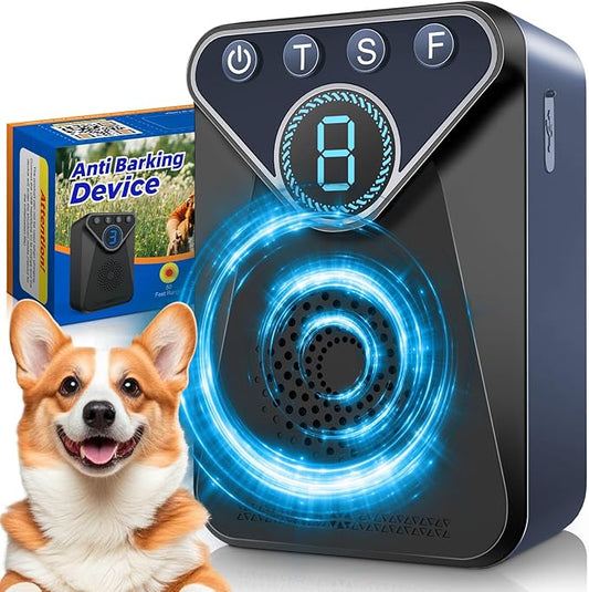 2026 Upgraded Anti Barking Device for Dogs, Ultrasonic Dog Bark Deterrent Device with 9 Modes&33FT Range, Rechargeable Barking Control, Safe&Humane Dog Barking Deterrent Devices Barking Silencer