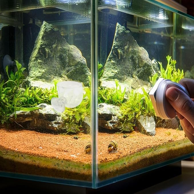 2pcs Aquarium Fish Feeder Floating Feeding Cup Set Acrylic Fish Food Container for Bloodworm and Brine Shrimp Large and Small Sizes