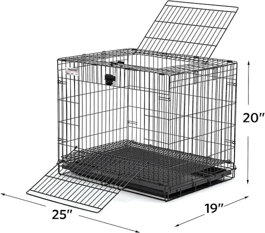 MidWest Homes for Pets Small Wabbitat Rabbit Cage, Grid Mesh Floor, Removable Tray, Top & Front Door Access, Rust Resistant Finish, No Tools Required