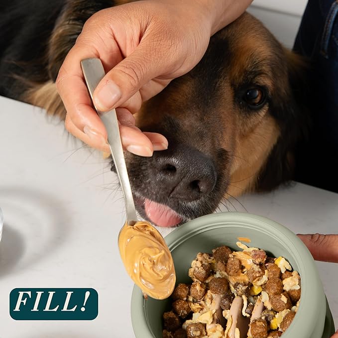 Should We Go? The Ripple Cup Silicone Dog Enrichment Toy & Slow Feeder, Treat Dispensing Cup - Food-Safe Meal Feeder, Frozen Treat Dog Toy with Freezer Plug, 17 oz Capacity, for Large Dogs