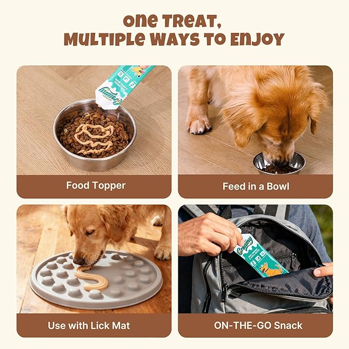 M-PETS Beef Chicken & Apple Lickable Dog Treats,Soft Healthy Dog Snacks in Squeeze Tubes for Puppies & Seniors,Reward Training or Food Topper,Low-Calorie Puree for Joint & Digestive Support – 8 Pack