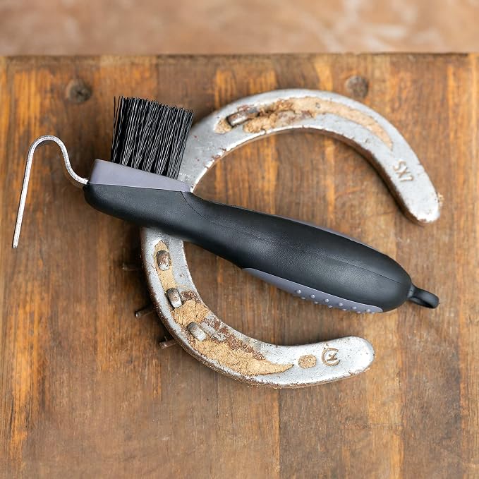 HORZE Soft Grip Hoof Pick - Black - One Size