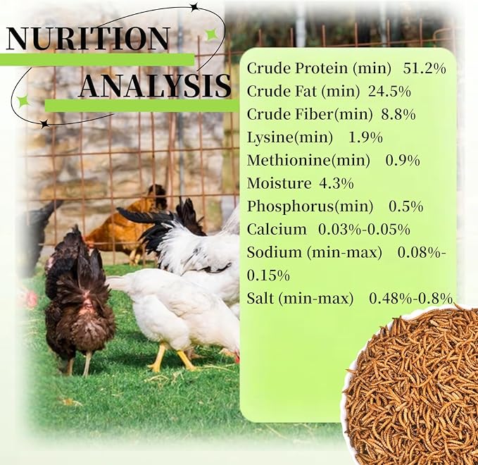SANSECT 10 LB Dried Mealworms, 100% Natural, Non-GMO Mealworms for Chickens-High Protein Treats for Chickens, Ducks, Wild Birds