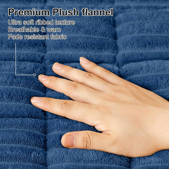 Smiry Couch Cover for Dogs, Non Slip Washable Sofa Protector for Pets, Soft Furniture Cover for Pet, Stylish Sofa Covers, Cozy Protect Against Fur, Dirt & Everyday Messes (Navy Blue, 43" x 63")