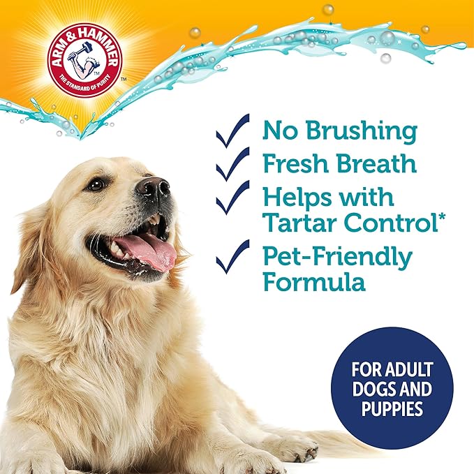 Arm & Hammer Complete Care Dog Dental Spray, Mint Flavor, Brushless Dog Breath Freshener with Baking Soda and Calcium for Tooth Enamel Support, Fluoride-Free, 6 Fl Oz