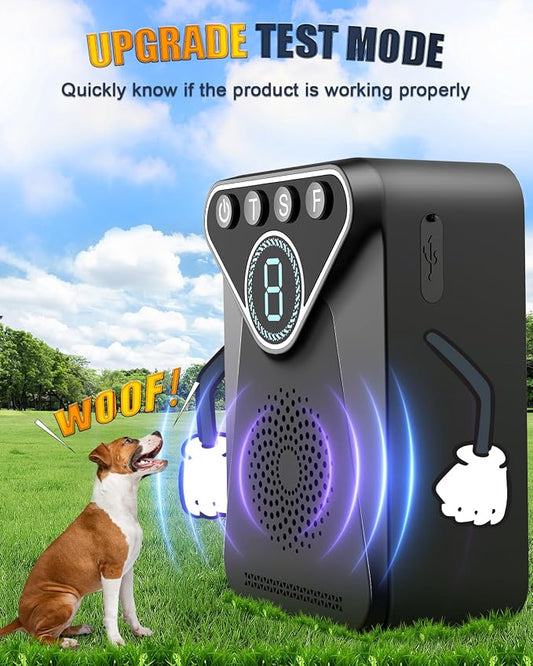 Anti Barking Device for Dogs - 9 Modes 33 FT Range Ultrasonic Anti Barking Deterrent, Rechargeable Bark Control Device, Waterproof Dog Barking Deterrent Devices Barking Silencer for Indoor&Outdoor