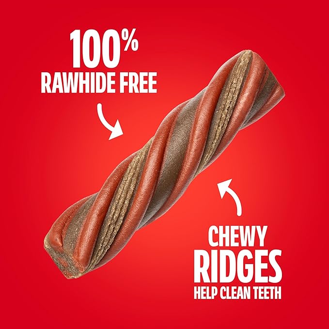 Milk-Bone Comfort Chews, Dog Treats with Unique Chewy Texture and Real Beef, 3 Chews (Pack of 5)
