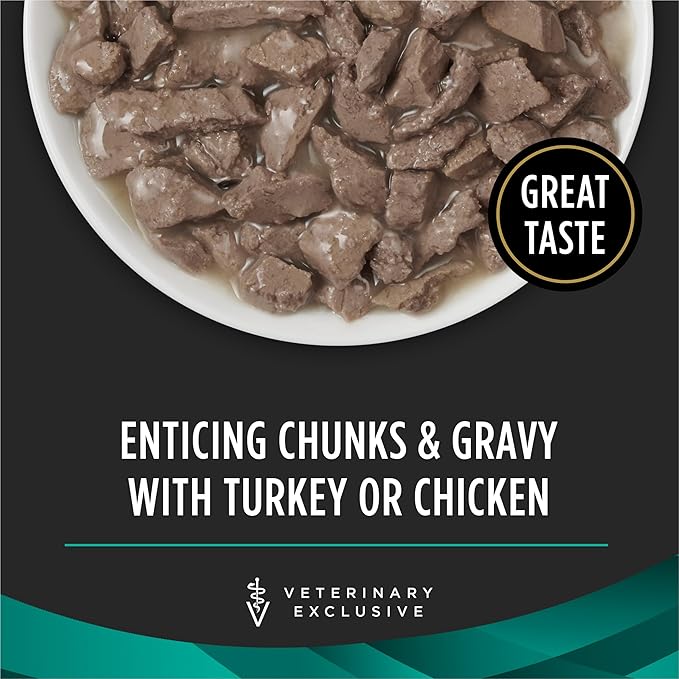 Pro Plan Veterinary Diets Purina EN Savory Selects Gastroenteric with Chicken and with Turkey in Gravy Feline Formulas – Digestive Cat Food - (Pack of) 5.5 oz. Cans