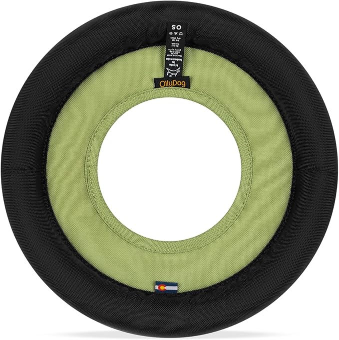 OllyDog Super Flyer, Floating Dog Disc for Water Play – Soft Durable Dog Fetch Toy, Eco-Friendly Recycled Material, Gentle on Teeth, Lightweight Flying Disc for Medium, Large Dogs (Palm, 11")